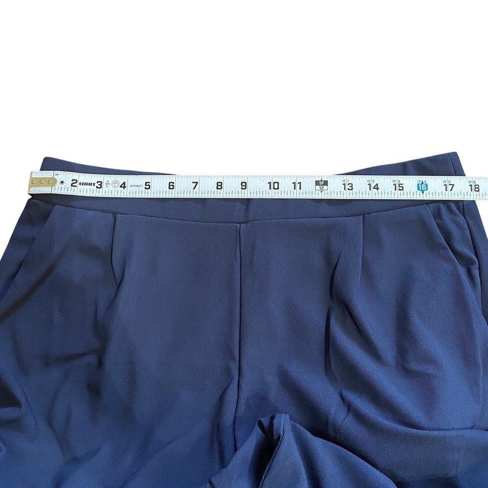 Halara NWT Navy Stretch Work Pants XL Petite Business Casual Front Pleat Pockets - Picture 4 of 5
